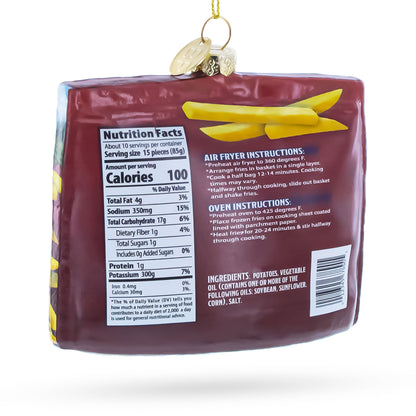 French Fries Frozen Box Glass Christmas Ornament