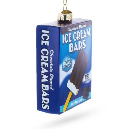 Ice Cream Bars Box Glass Christmas Ornament