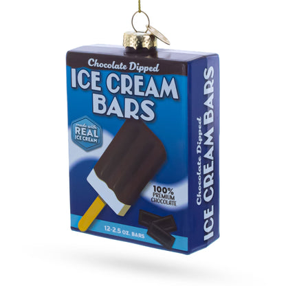 Ice Cream Bars Box Glass Christmas Ornament
