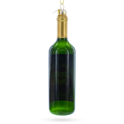 Jingle Juice Wine Bottle Glass Christmas Ornament
