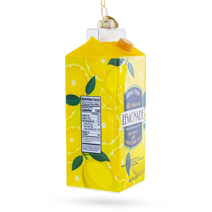 Lemonade Carton Glass Christmas Ornament