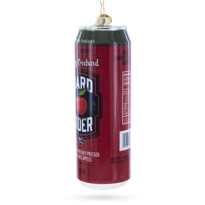 Hard Apple Cider Can Glass Christmas Ornament