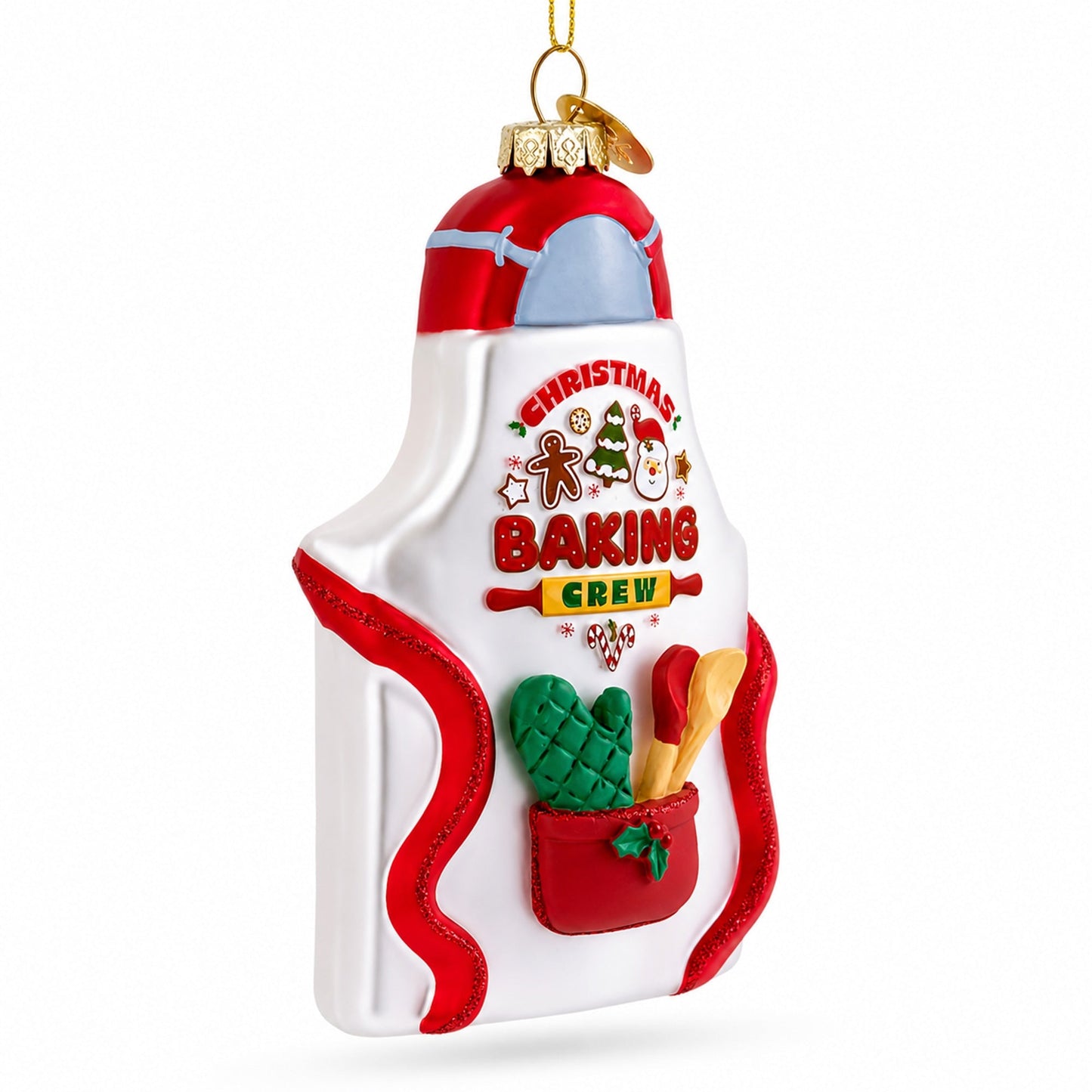 Baker’s Apron Glass Christmas Ornament
