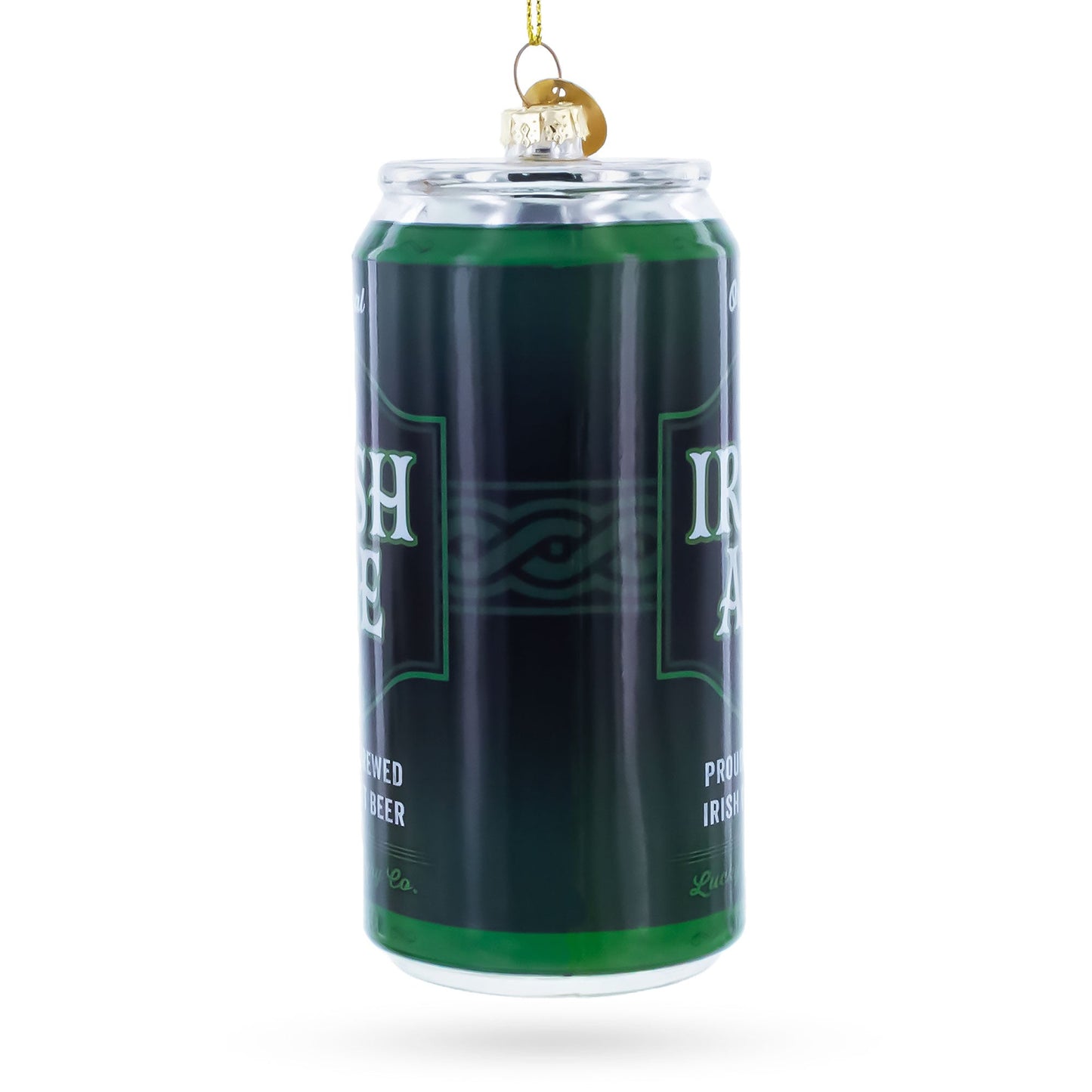 Irish Ale Beer Can Glass Christmas Ornament