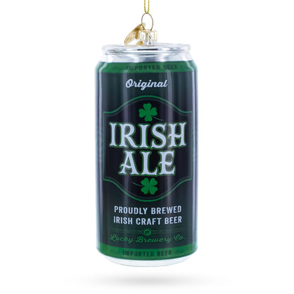 Irish Ale Beer Can Glass Christmas Ornament