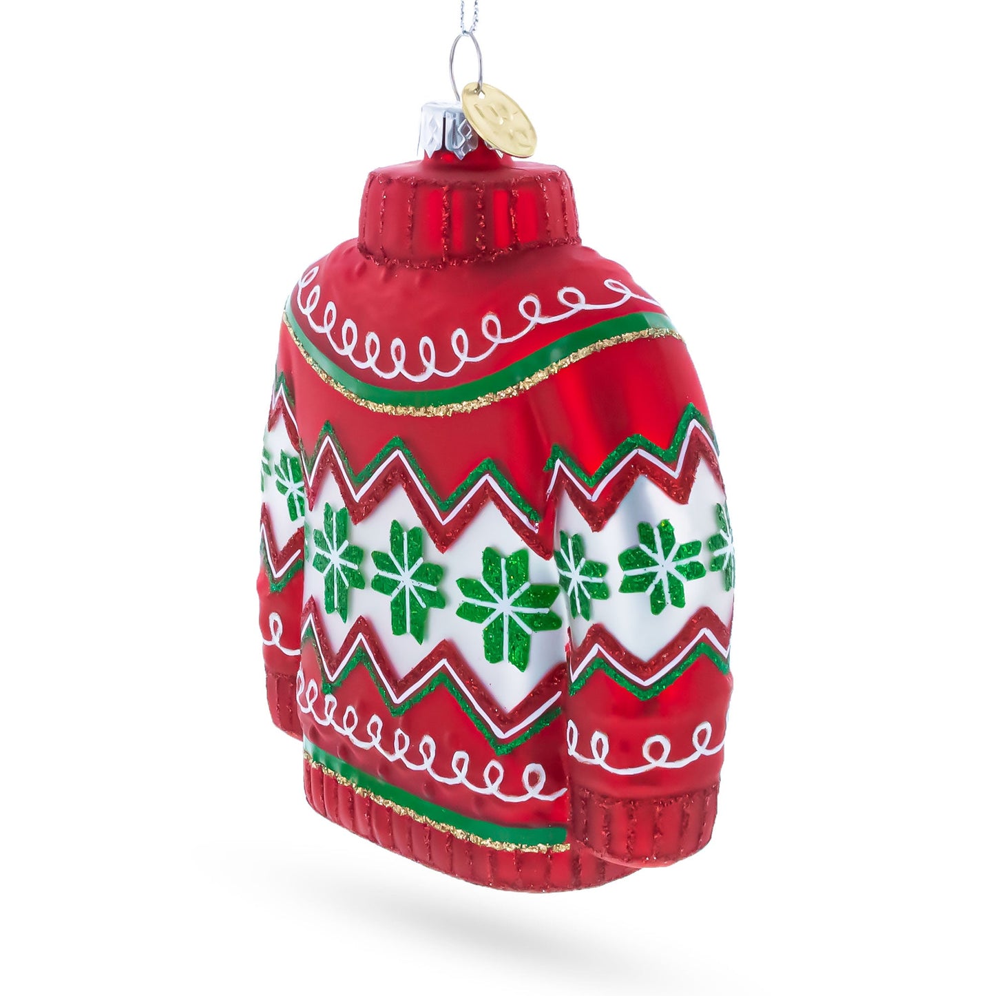Nordic Sweater Glass Christmas Ornament