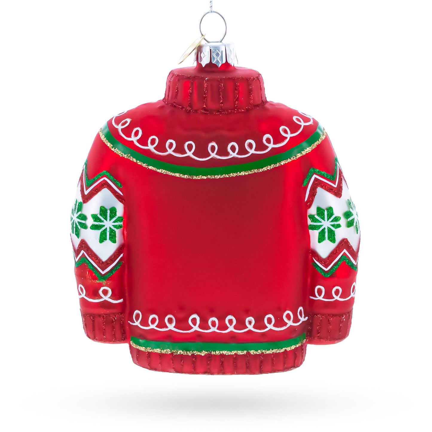 Nordic Sweater Glass Christmas Ornament