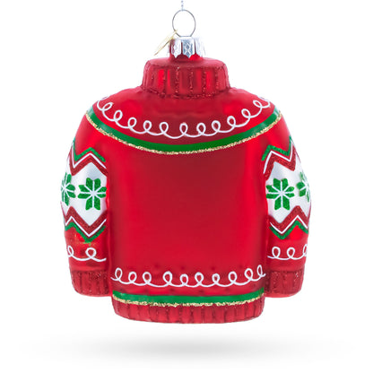 Nordic Sweater Glass Christmas Ornament