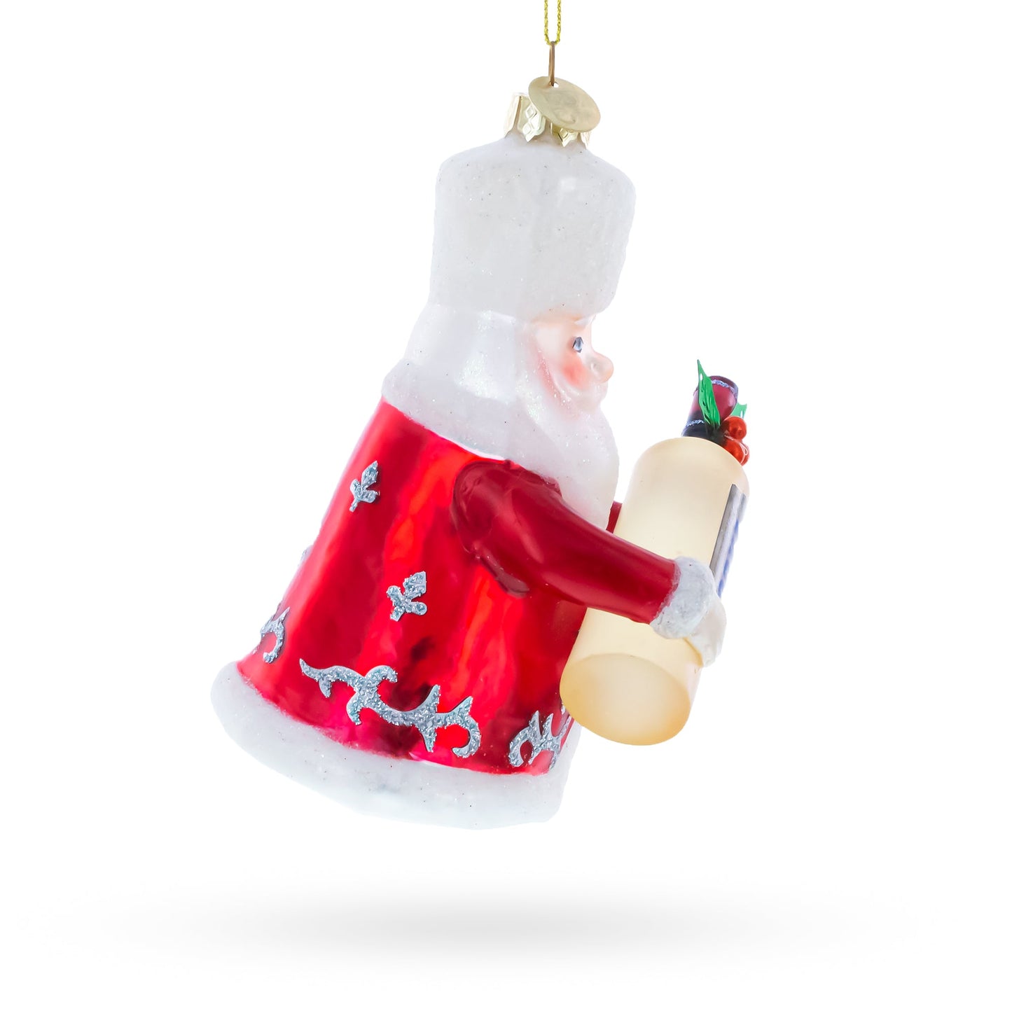 Santa with Vodka Glass Christmas Ornament