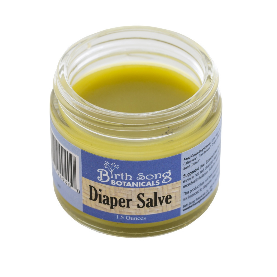 Herbal Diaper Rash Cream With Calendula, Natural Baby Bottom Butter, Cloth Diaper Safe, Unscented