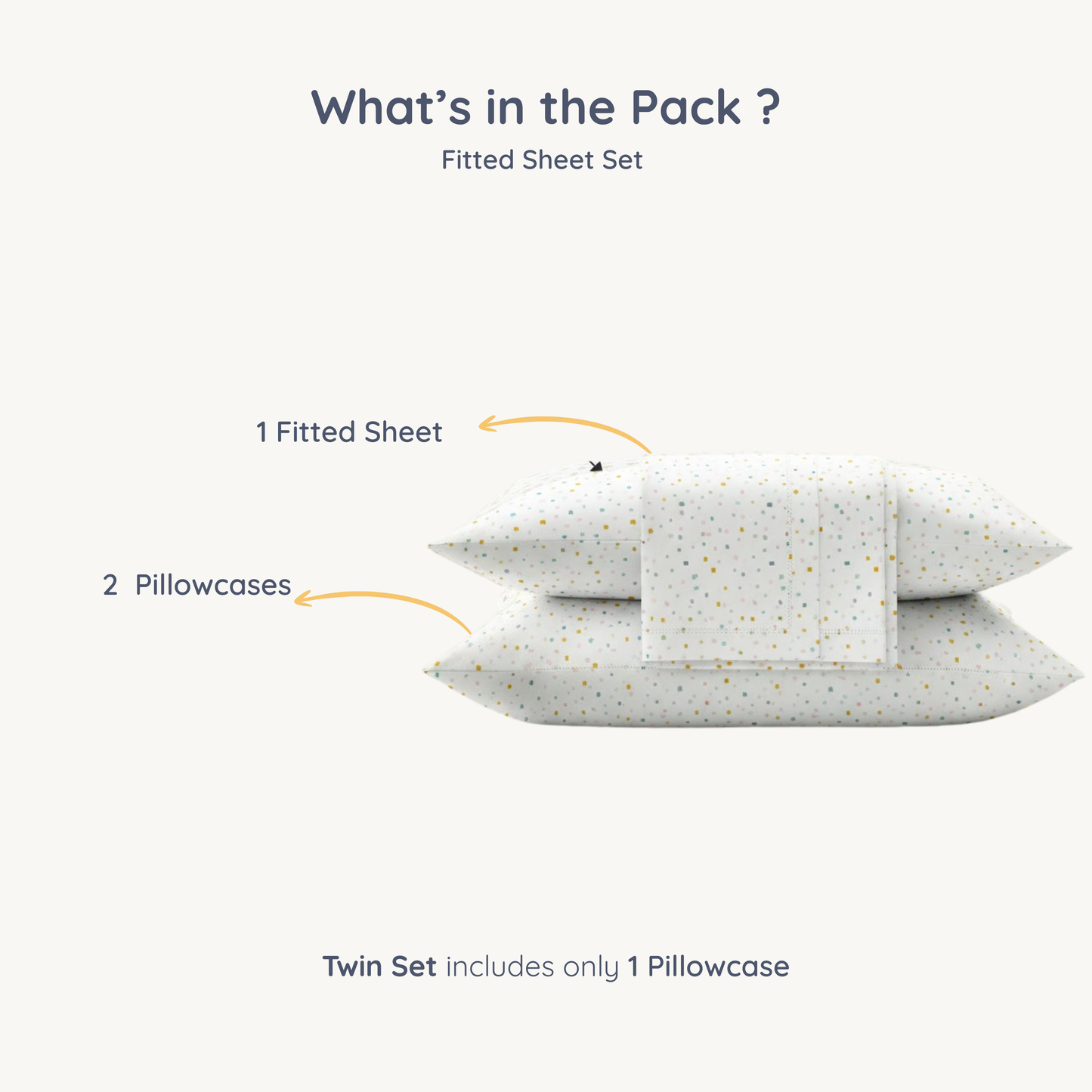 Organic Kids Fitted Sheet - Dotty