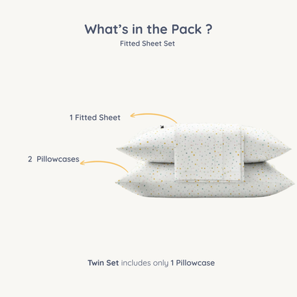 Organic Kids Fitted Sheet - Dotty