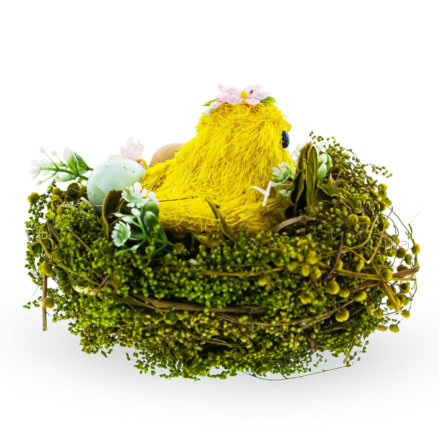 Nestled Chick Amidst Colorful Treasures