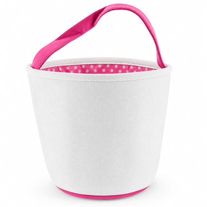 Set of 2 Easter Bunny Tote Bags – Soft Fabric Egg Hunt Baskets for Kids 9.5 Inches Tall