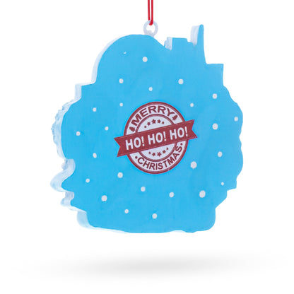 San Francisco Cable Car with Santa and City Skyline Resin Christmas Ornament