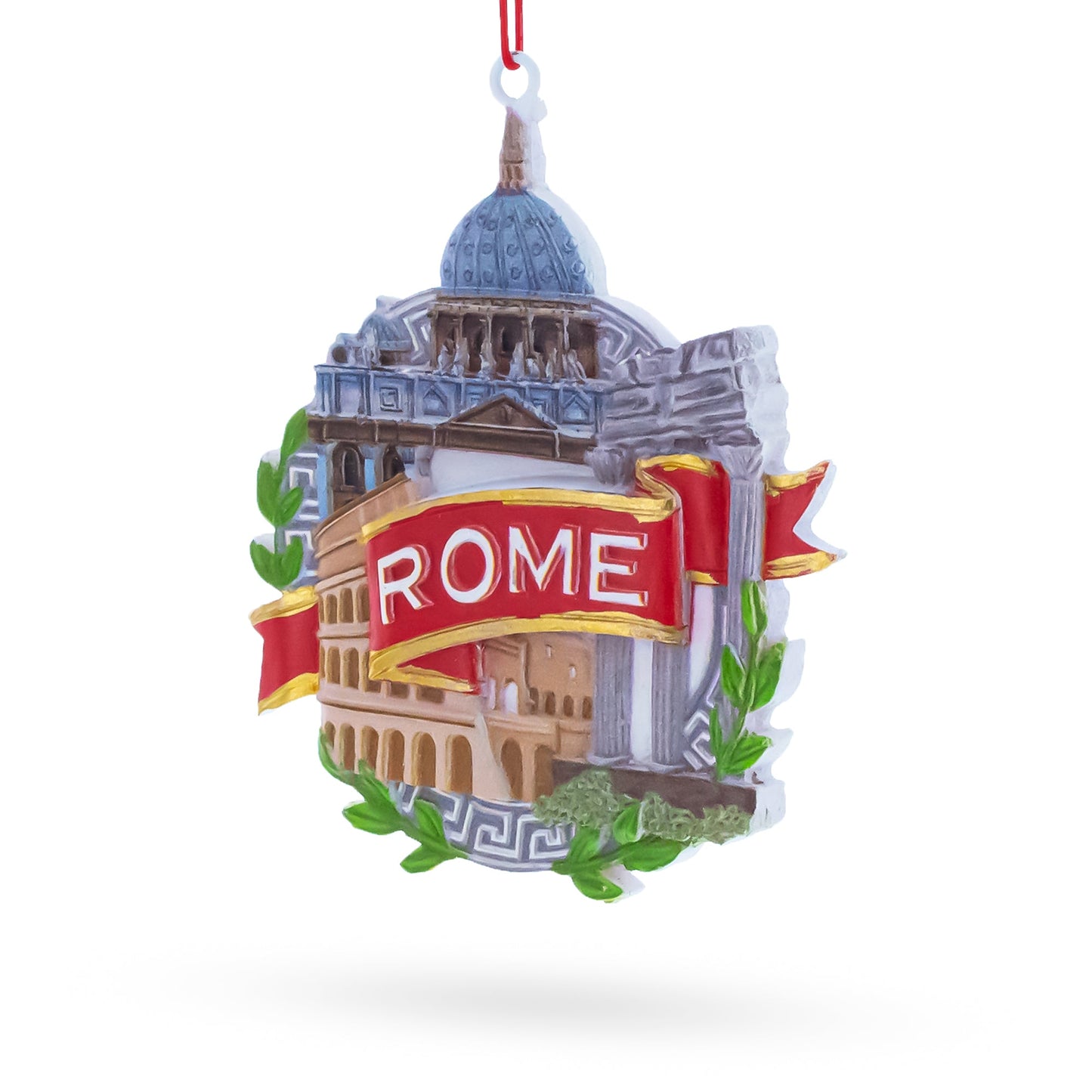 Rome Colosseum and St. Peter's Basilica, Italy Resin Christmas Ornament