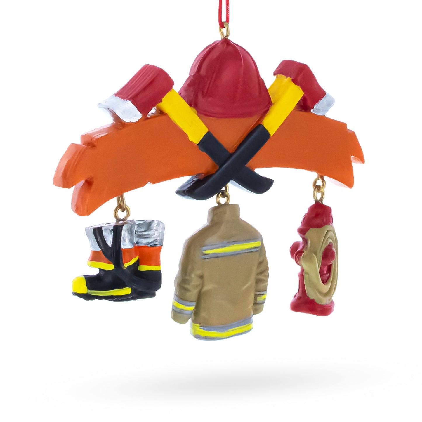 Courage & Honor Firefighter Gear Resin Christmas Ornament