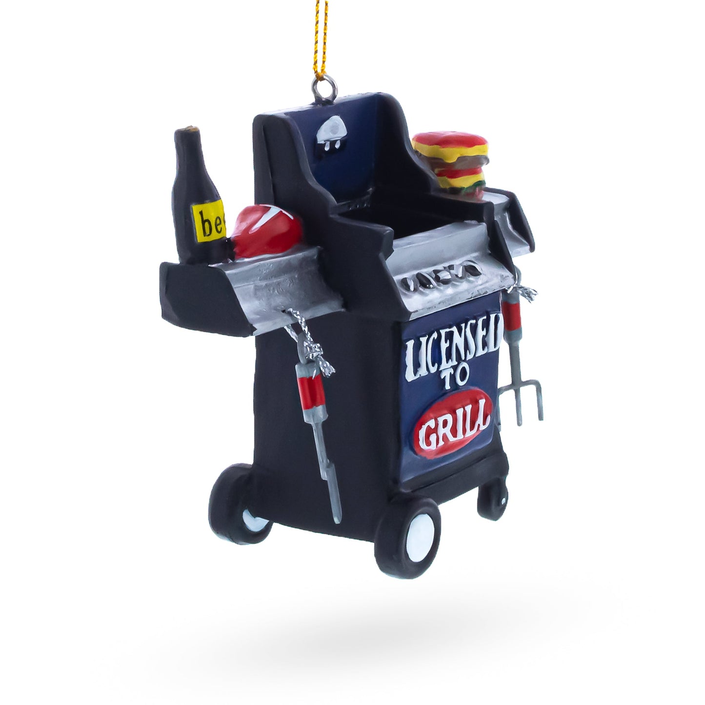 Licensed to Grill BBQ with Food Resin Christmas Ornament