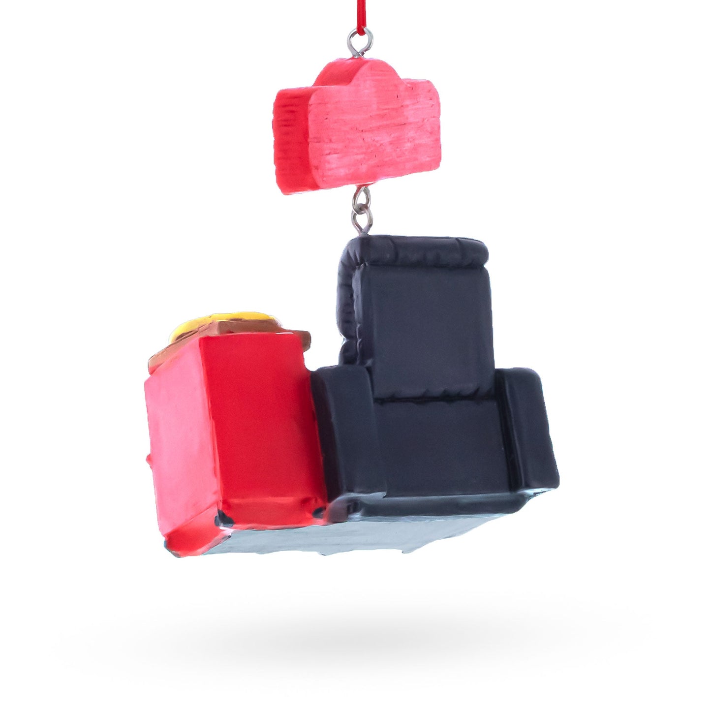 Man Cave Recliner with Pizza and Remote Resin Christmas Ornament