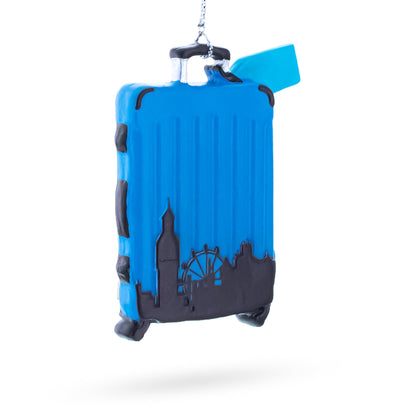 London Suitcase Travel Resin Christmas Ornament