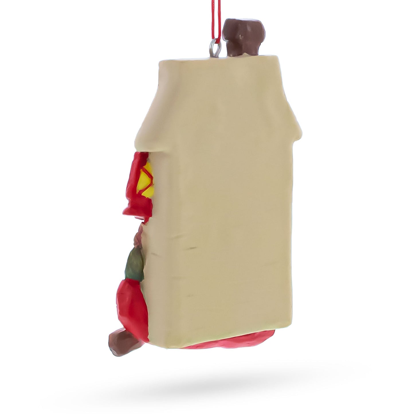 Rustic Cabin Rules Sign with Bear and Canoe Resin Christmas Ornament