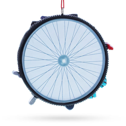 Born to Ride Cyclist Gear Resin Christmas Ornament