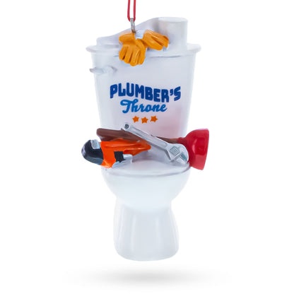 Plumber’s Throne Toilet and Tools Resin Christmas Ornament
