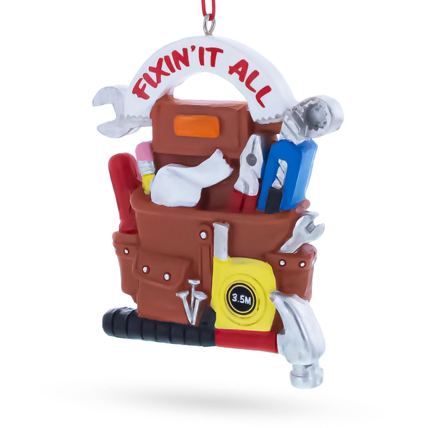 Fixin’ It All Tool Bag Handyman Resin Christmas Ornament