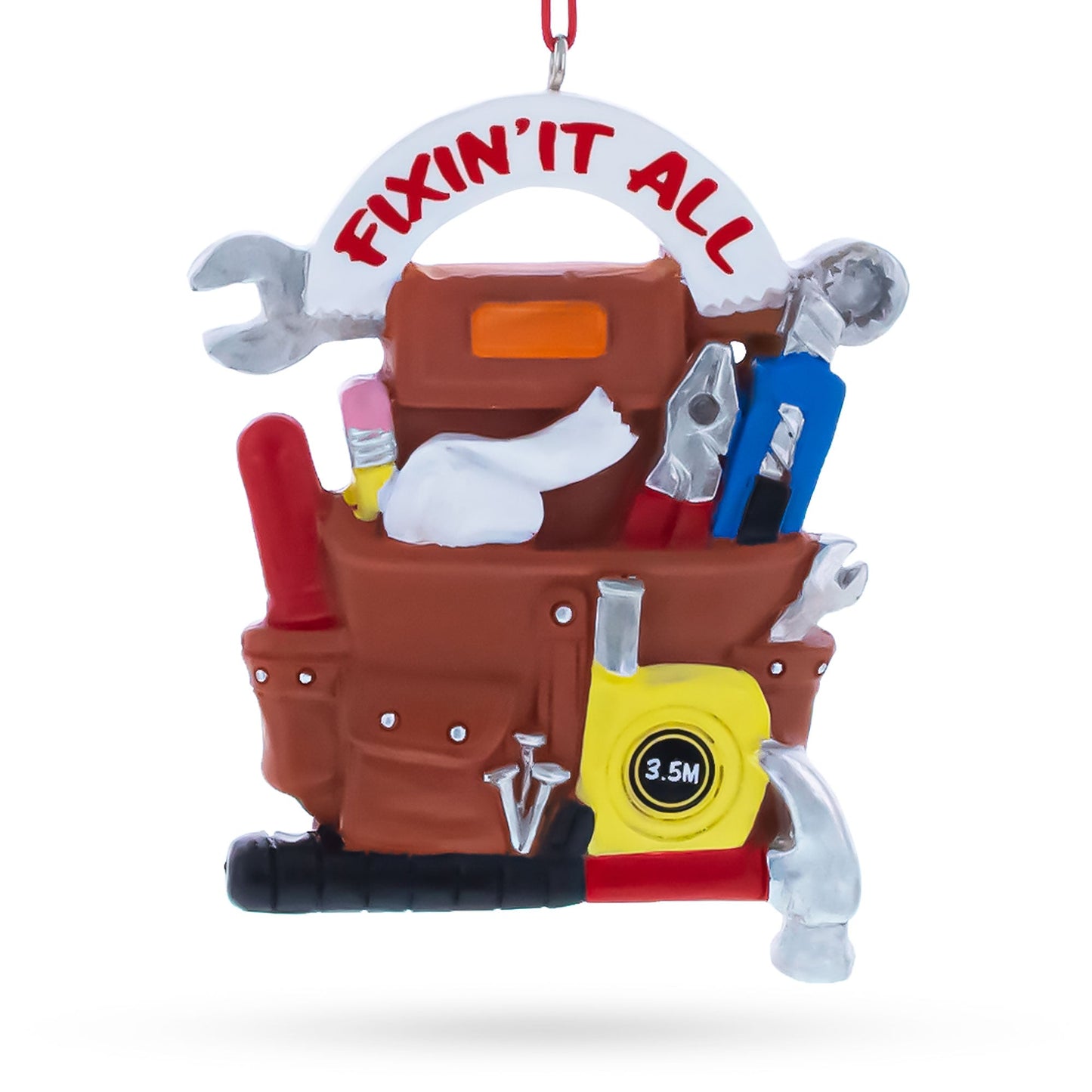Fixin’ It All Tool Bag Handyman Resin Christmas Ornament