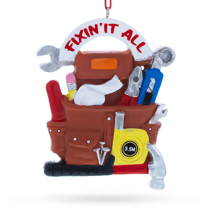 Fixin’ It All Tool Bag Handyman Resin Christmas Ornament