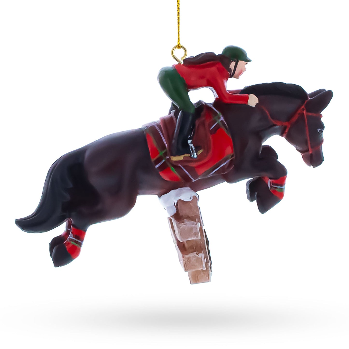 Equestrian Horse Jumper Rider Resin Christmas Ornament
