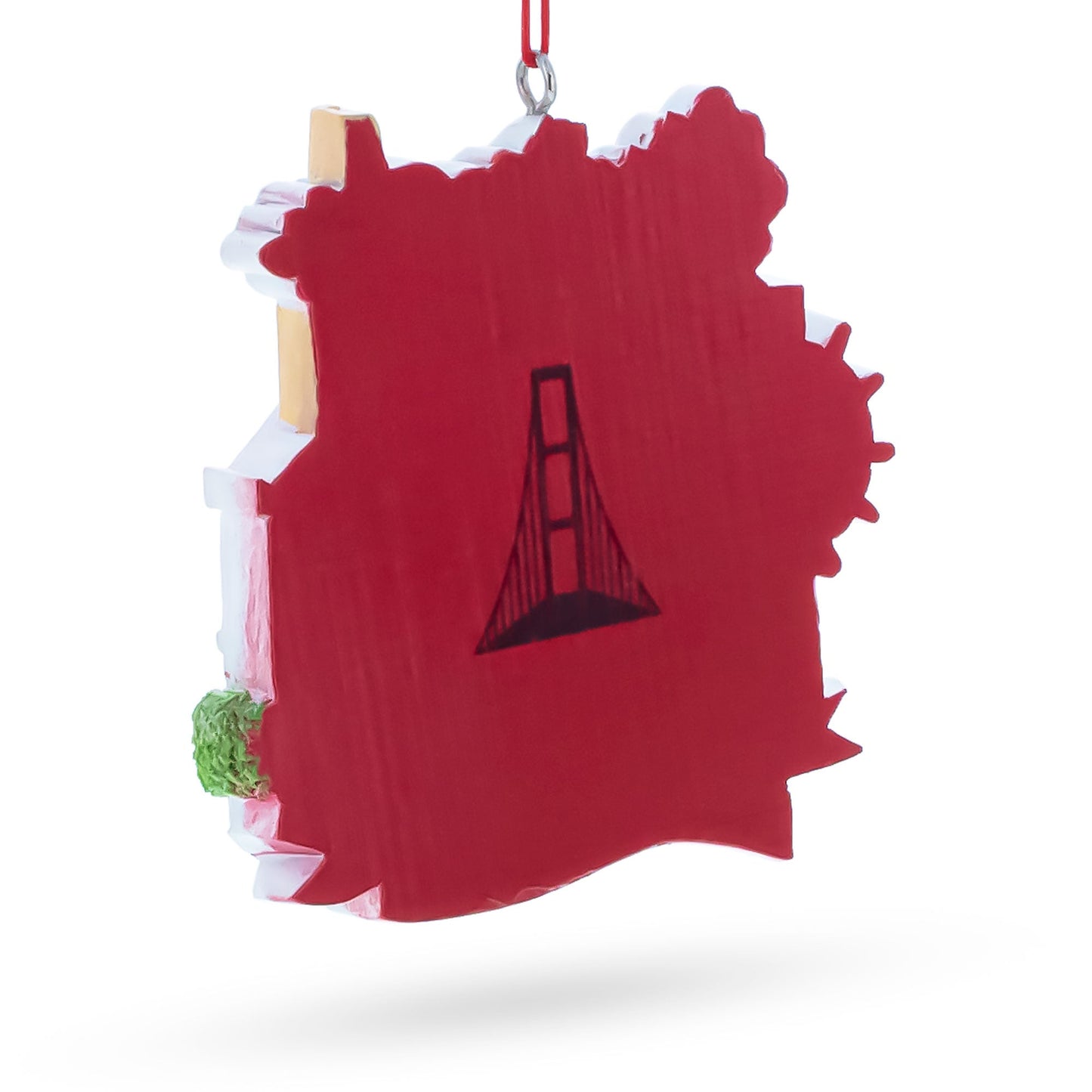 Golden Gate Bridge Cable Car San Francisco Resin Christmas Ornament