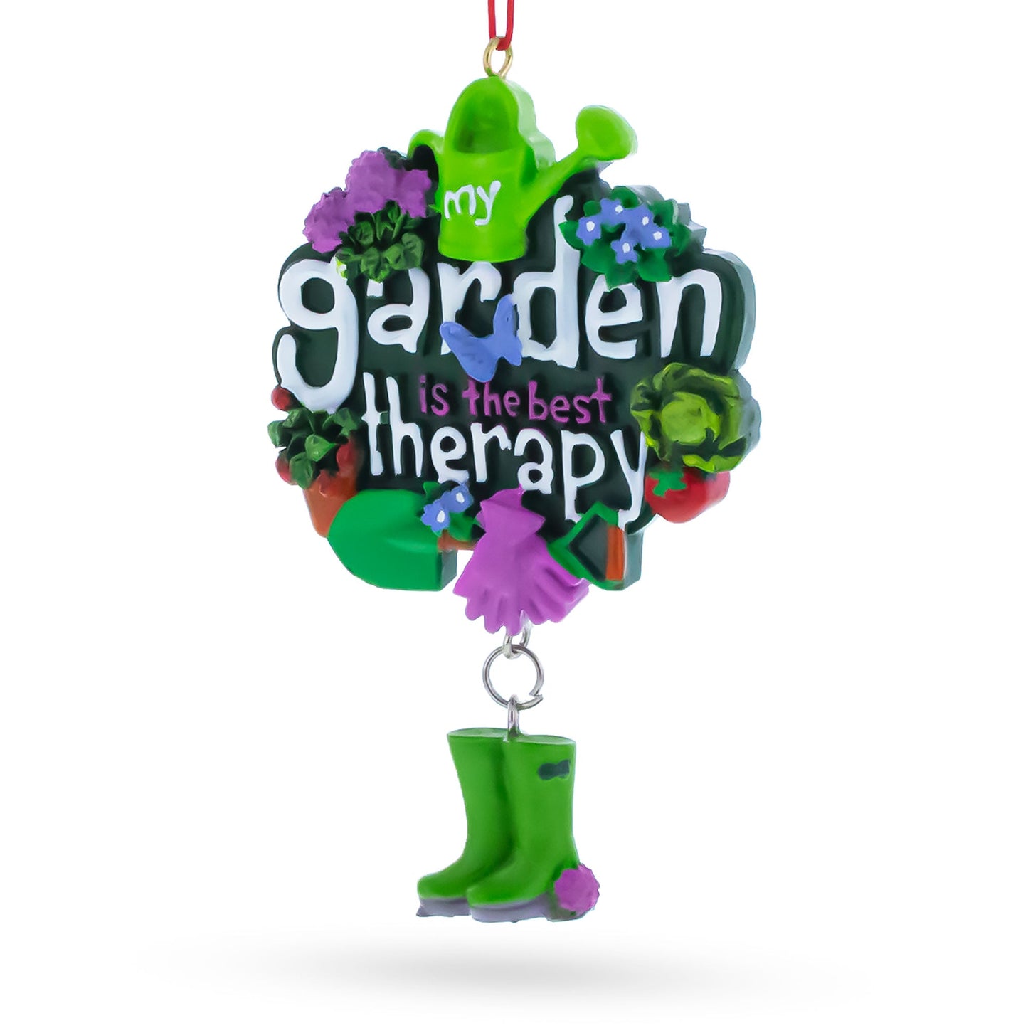 My Garden is the Best Therapy Resin Christmas Ornament