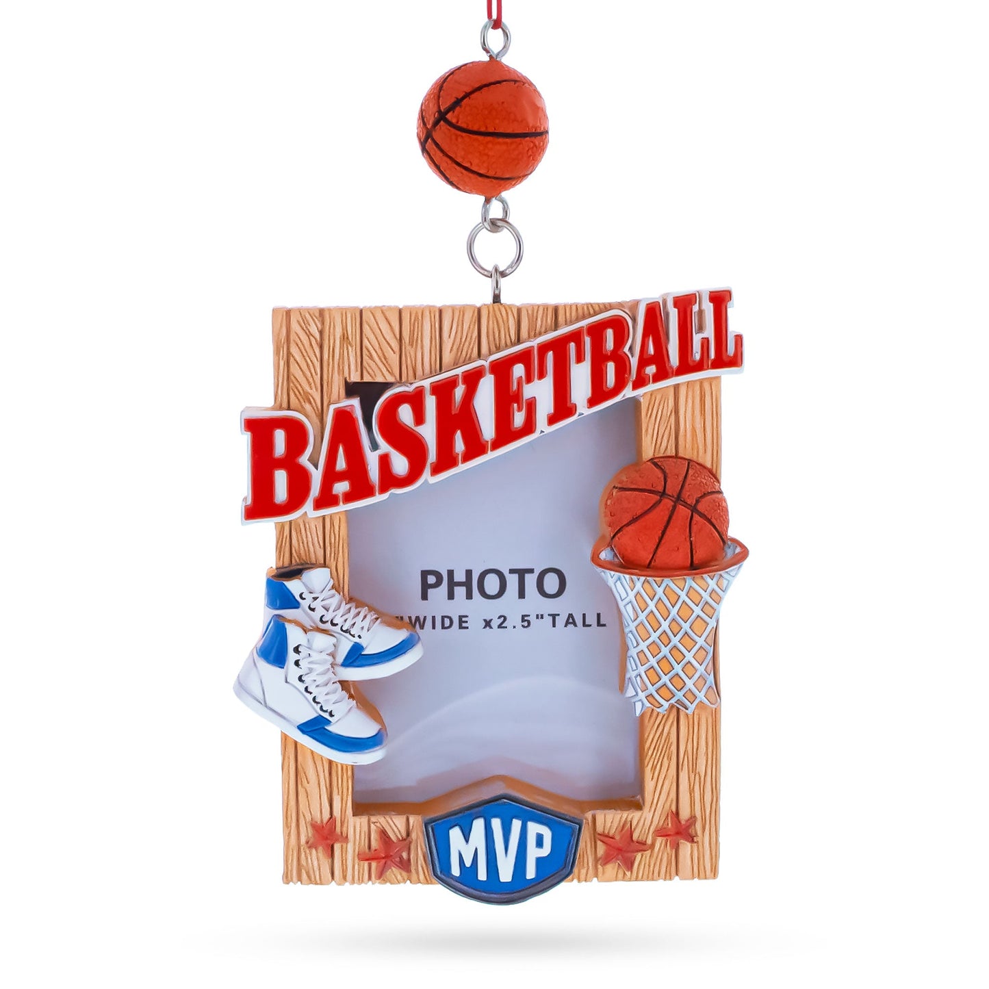 Basketball All Star Memory Photo Frame Resin Christmas Ornament