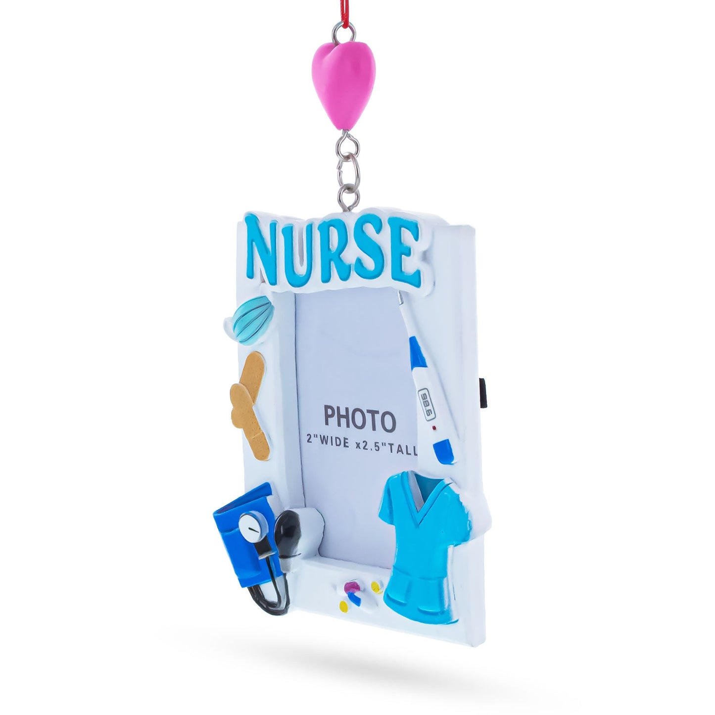Nurse Photo Frame Resin Christmas Ornament
