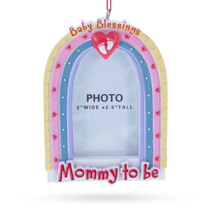 Mom's Baby Blessings Photo Frame Resin Christmas Ornament