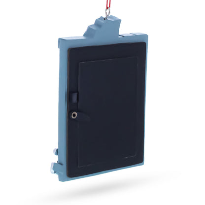 Navy Photo Frame Resin Christmas Ornament