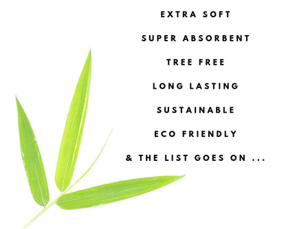 Reusable Bamboo Kitchen Paper Towels - Tree-Free, Eco-Friendly Rolls, 4-Pack