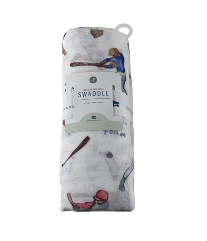 Little Unicorn Deluxe Muslin Swaddle, Home Run