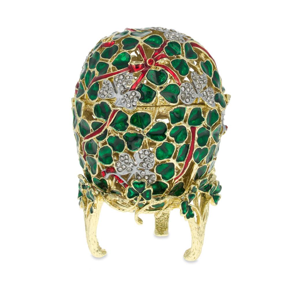 1902 Clover Leaf Royal Easter Egg With Brooch And Pendant