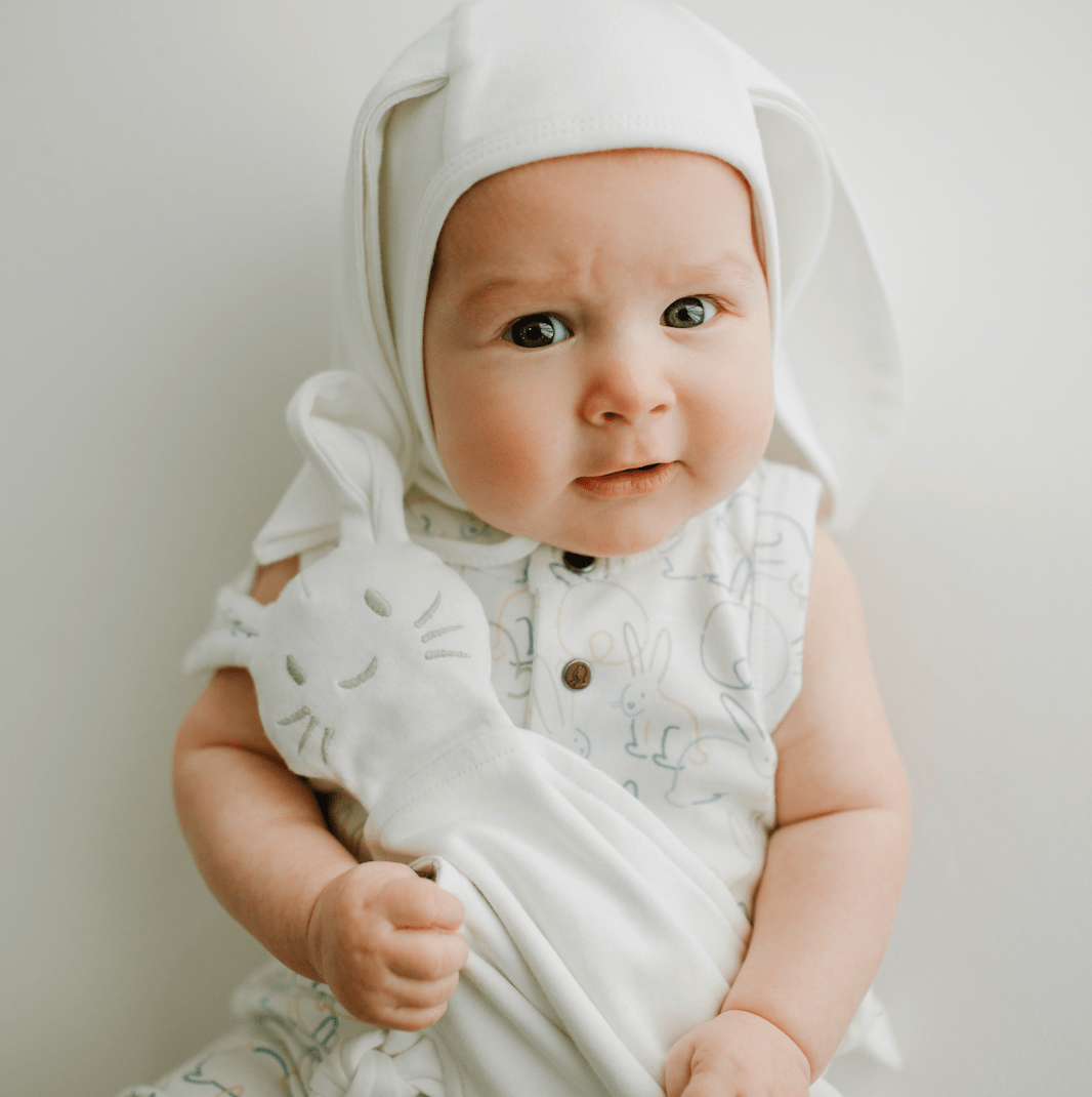 bonnet hat with ears | Ivory