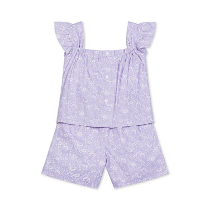 Faux Top Romper - Lavender Fields Floral