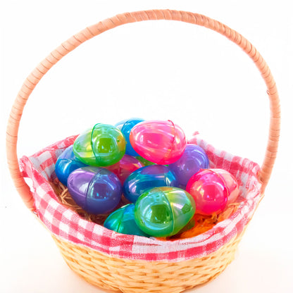 Set of 12 Iridescent Multicolored Plastic Easter Eggs