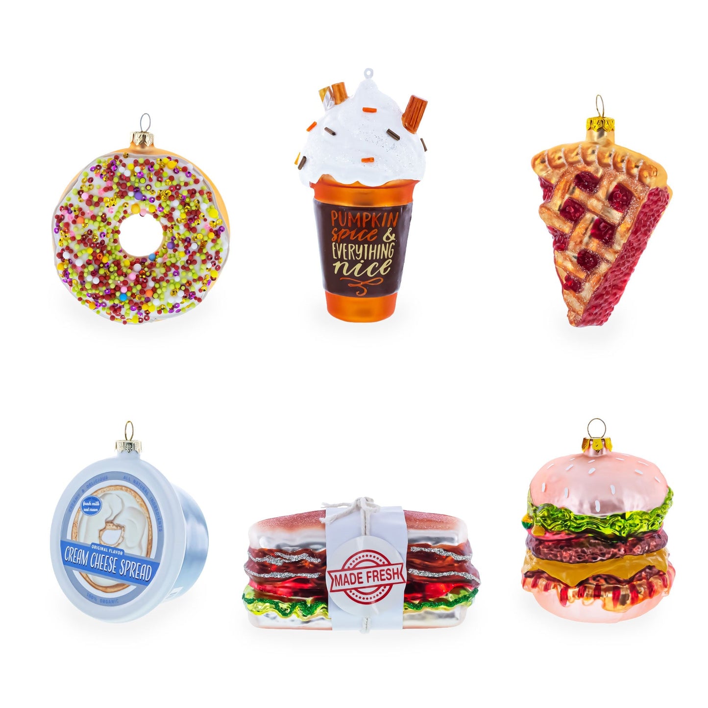 Cookies Ice Cream Pint Glass Christmas Ornament