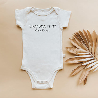 Grandma is My Bestie Onesie®, Baby, Girl, Boy, Infant, Toddler, Newborn, Organic, Bodysuit, Unisex, Gender Neutral, Grandma, Bestie
