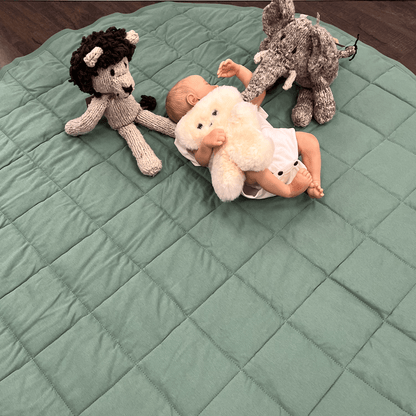 Organic Play Mat | Round | Basil Green