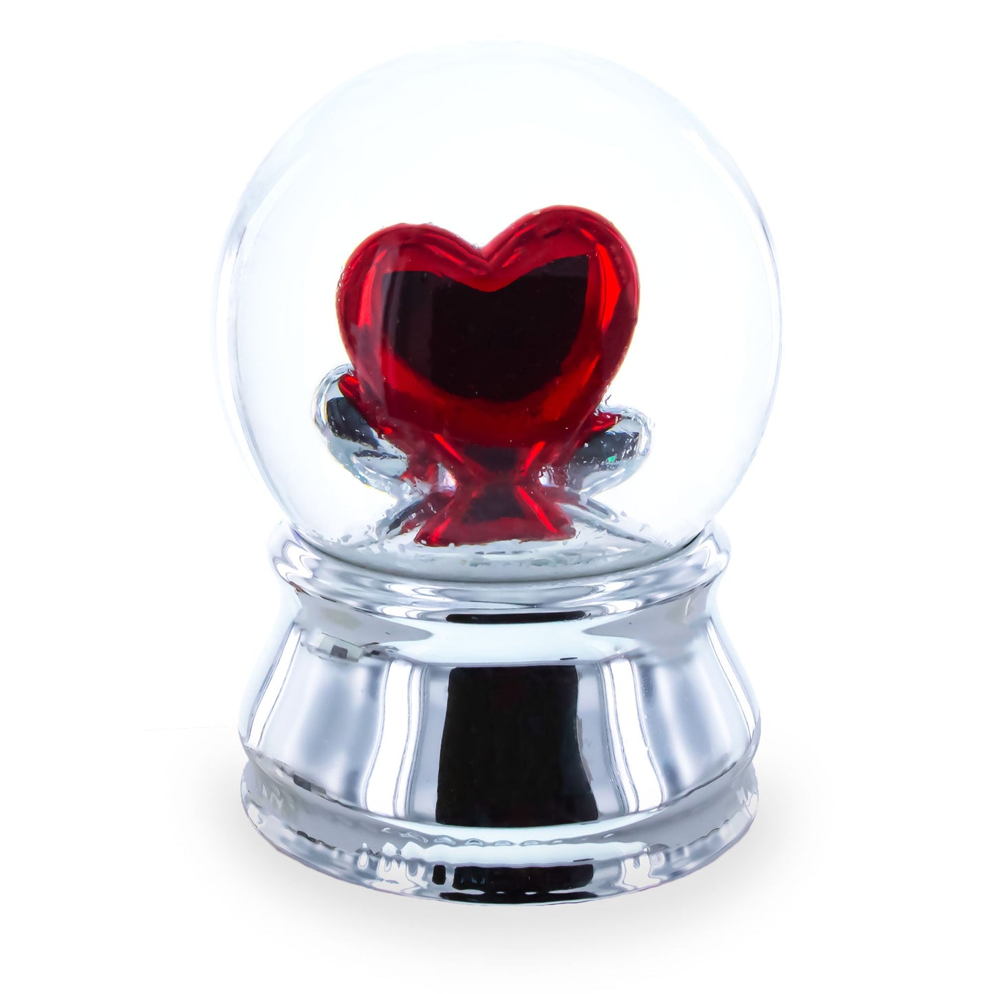 Romantic Red Heart in Love Glass Musical Water Snow Globe