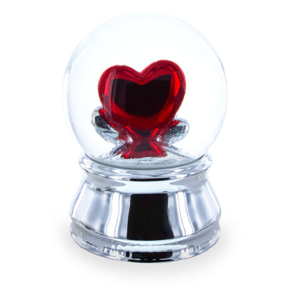 Romantic Red Heart in Love Glass Musical Water Snow Globe