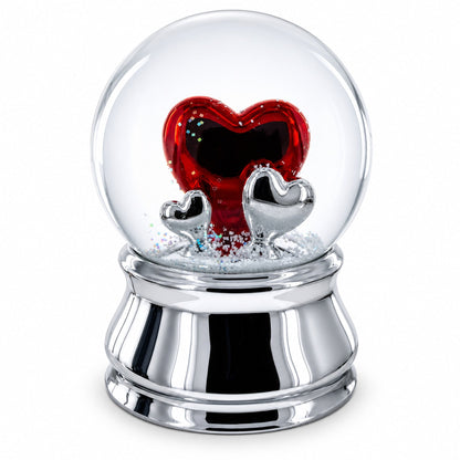 Romantic Red Heart in Love Glass Musical Water Snow Globe