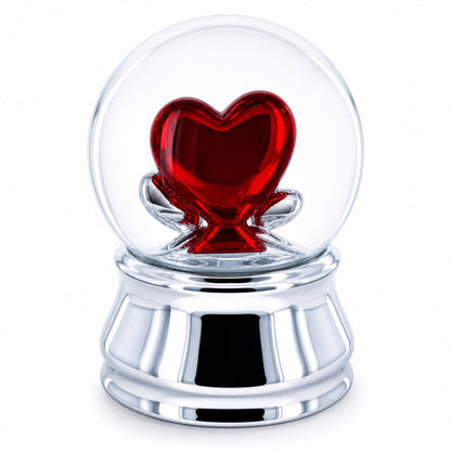 Romantic Red Heart in Love Glass Musical Water Snow Globe
